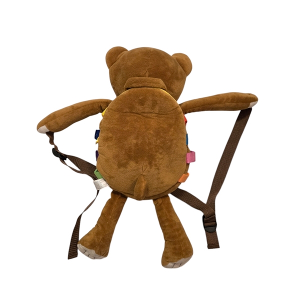 Soft Plush Teddy Bear Clock Backpack "Buckle Toys Billy Bear" Colorful Toy Skils - Picture 3 of 10